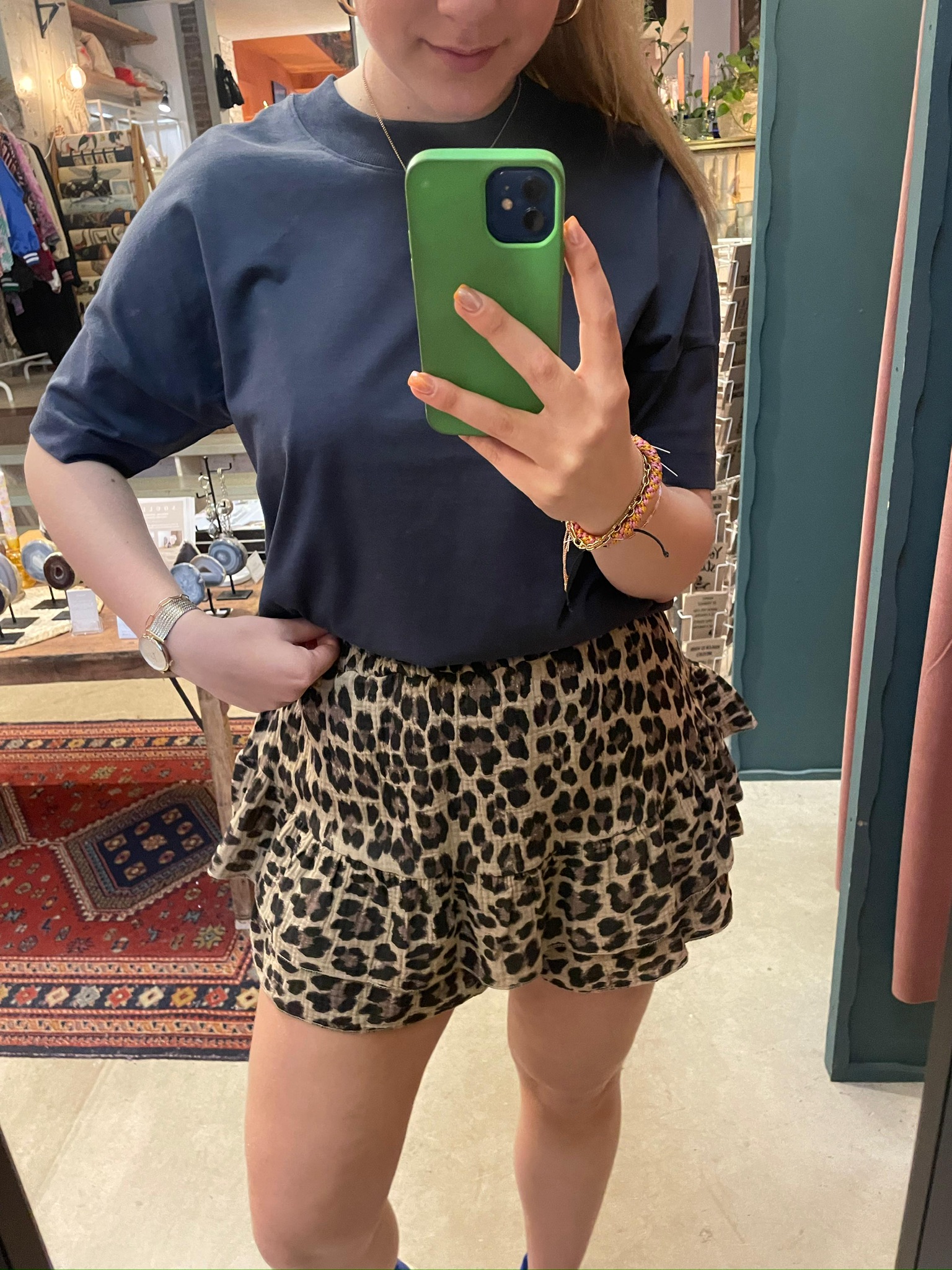 leopard skort dark