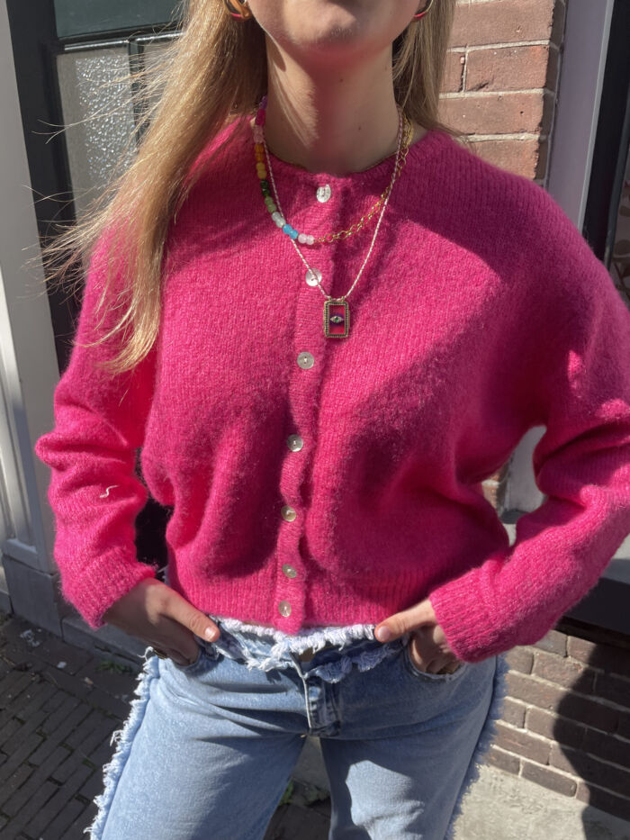 Lili vest fuchsia