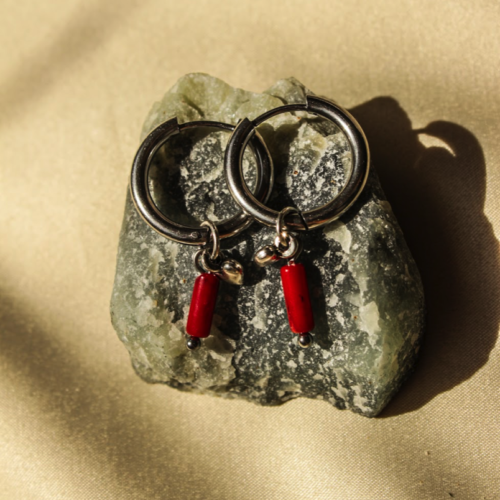 Scarlet drop earrings