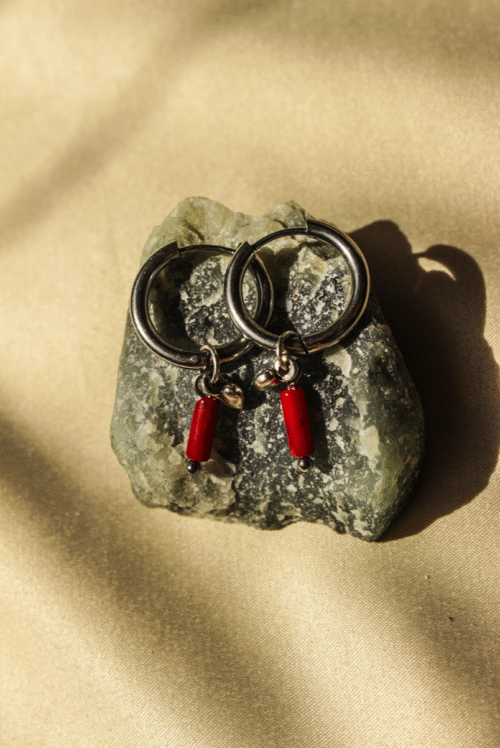 Scarlet drop earrings