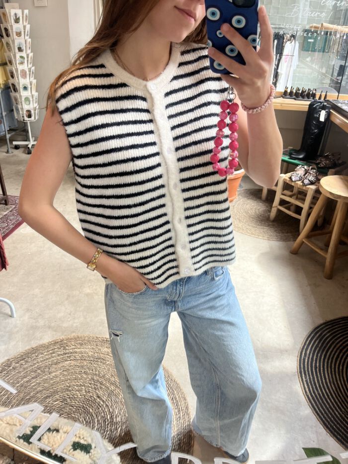 VEST TESSA ZWART