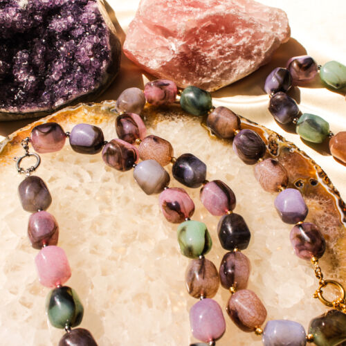 Iris Moon Necklace - Goud