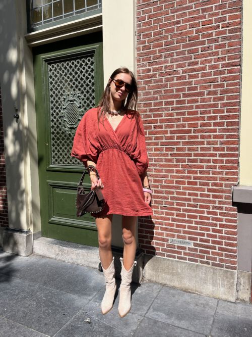 Jurk Amber Roest