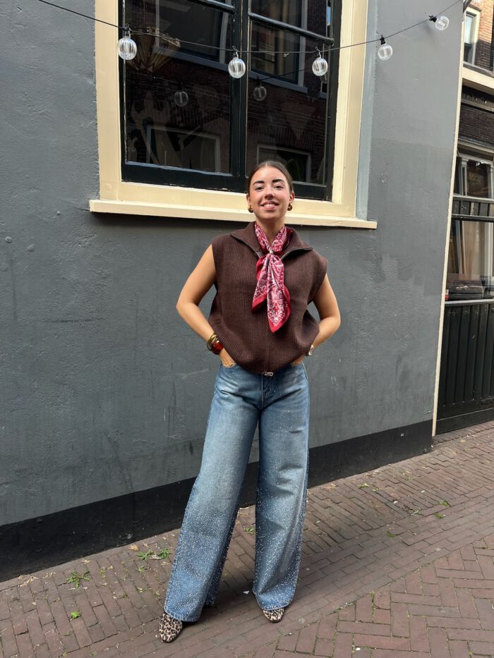 Vest Stella bruin