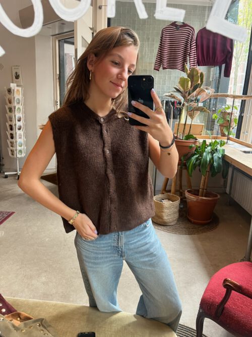 Tess gilet mocca