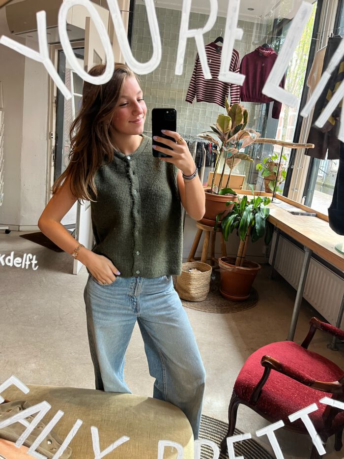 Tess gilet groen