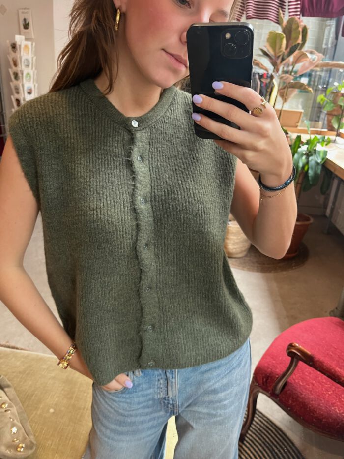 Tess gilet groen - Afbeelding 2