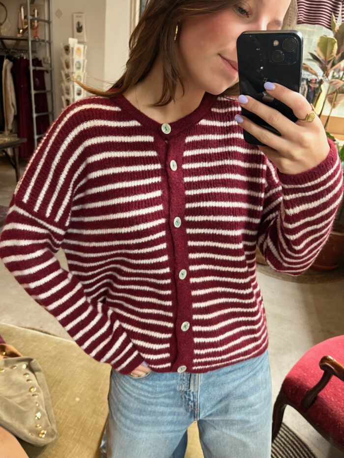 Vest diana bordeaux - Afbeelding 2