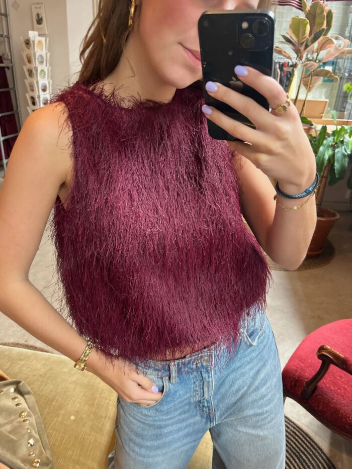Top Maryam bordeaux - Afbeelding 2