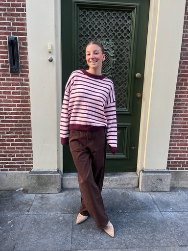 Trui Nora Roze Burgundy