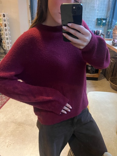 Trui suze burgundy
