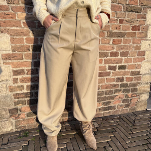 Nina balloon broek beige