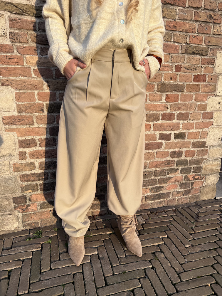 Nina balloon broek beige