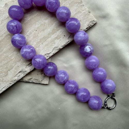 Kralen ketting paars Ara