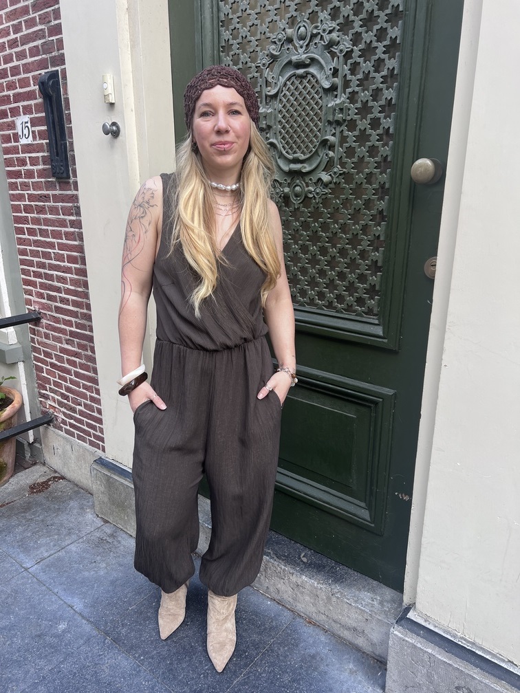 Jumpsuit bruin Ciska