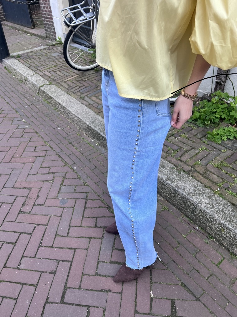 Jeans Kate ballon fit met studs