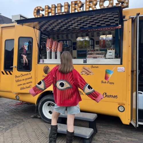 Yuna rood velvet jasje