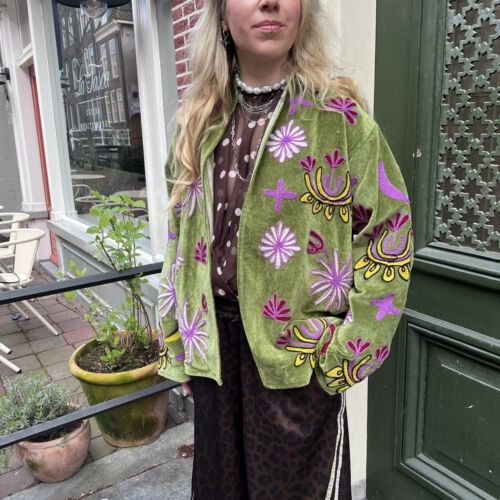 Mariya Groen velvet jasje