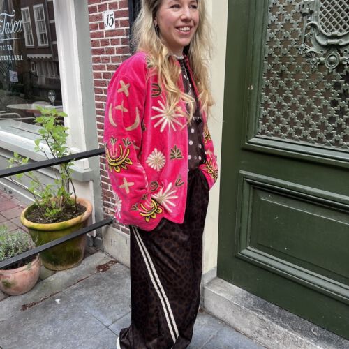 Liva fuchsia velvet jasje