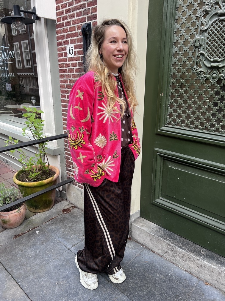 Liva fuchsia velvet jasje